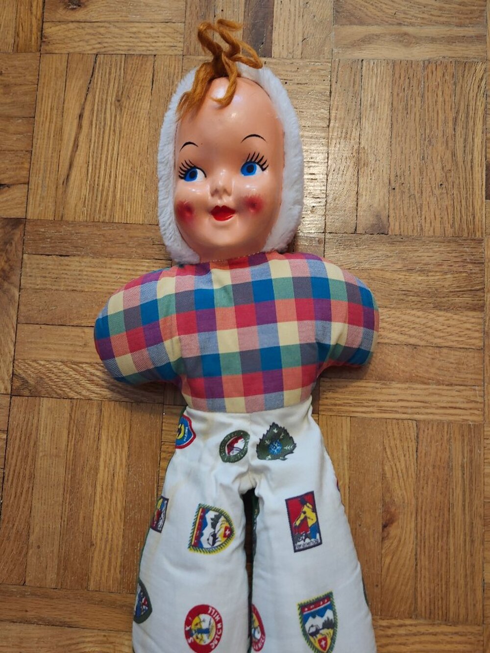 Vintage 1940's/50's Carnival Doll Prize Plastic Face